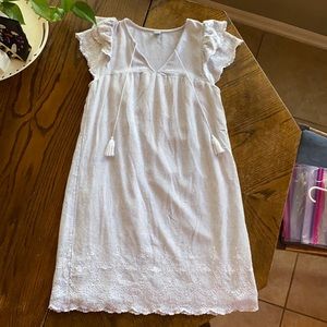 Old navy white and blue stripe v-neck dress size XS